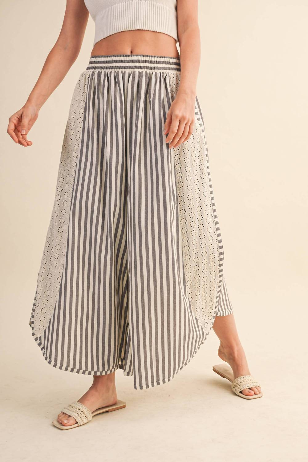 Klesis - Caitlin Dolphin Hem Wide Leg Pants