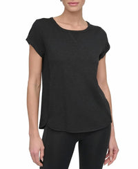 Dkny - V-inset Roll-sleeve T-shirt