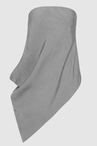 St. Agni - Strapless Asymmetrical Drape Top