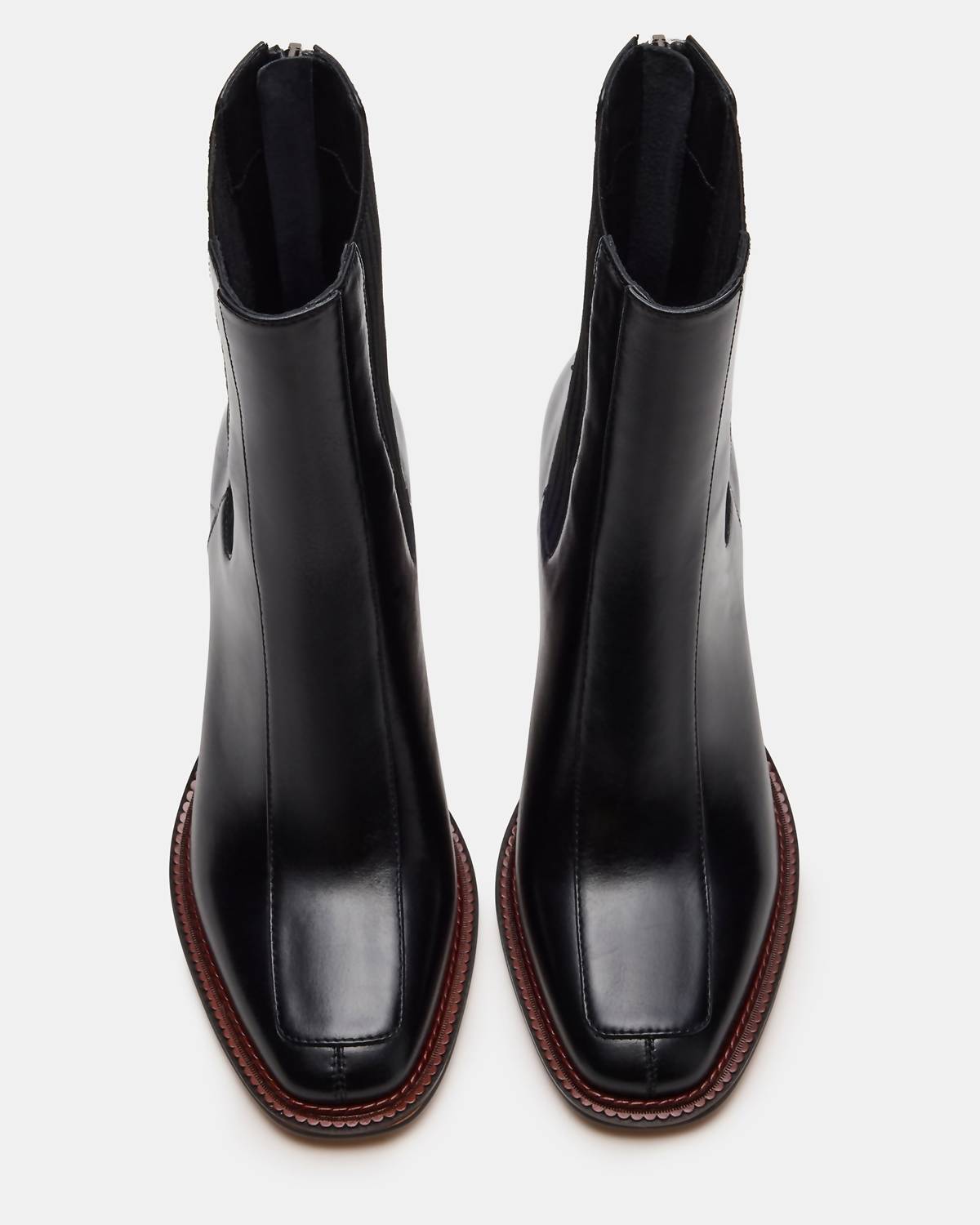 STEVE MADDEN Women's Downtown Boots in black leather - women's shoe - alternate view