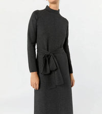 Ann Mashburn Lindsey Midi Dress in charcoal 1 - women's dress - view 5