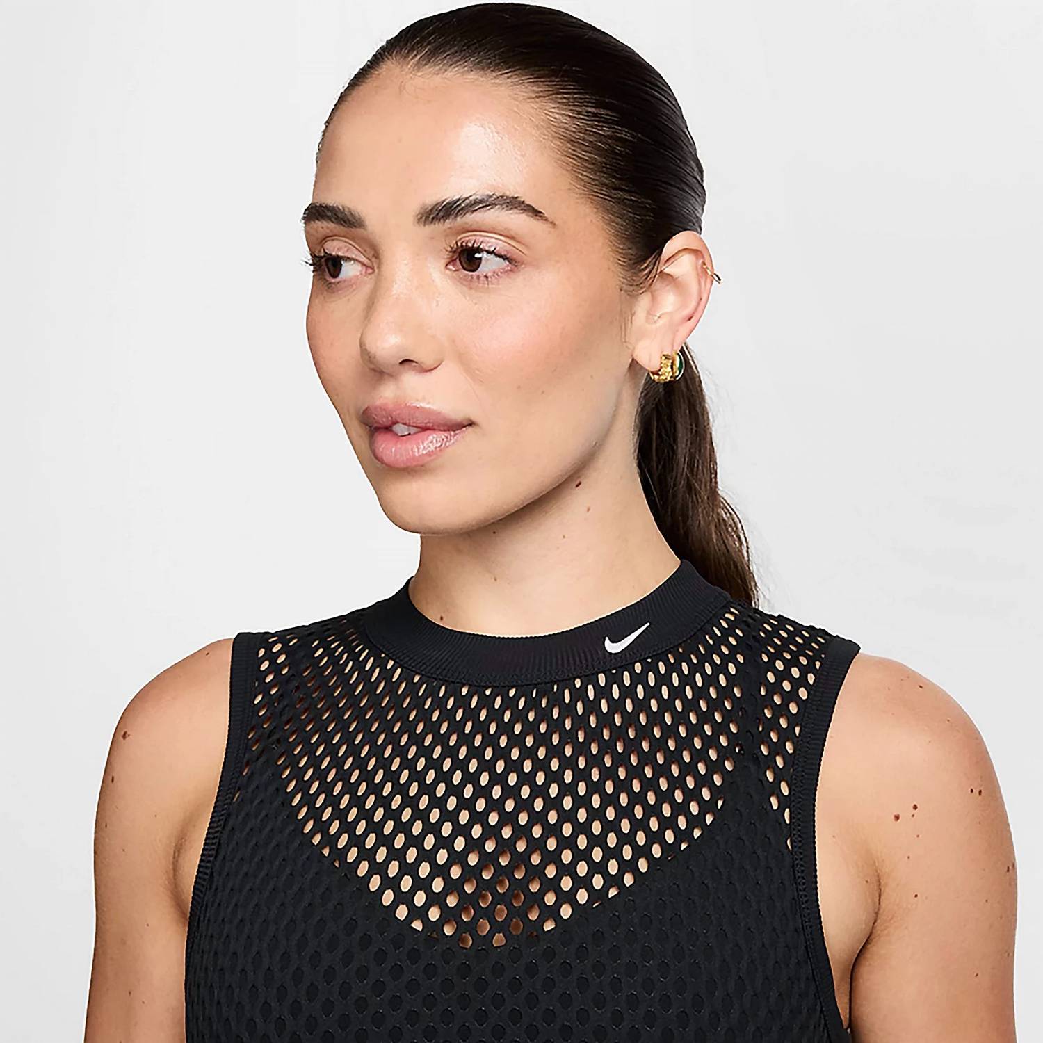 NIKE Women's Indy Net Low Support Padded Sports Bra in black - women's intimate