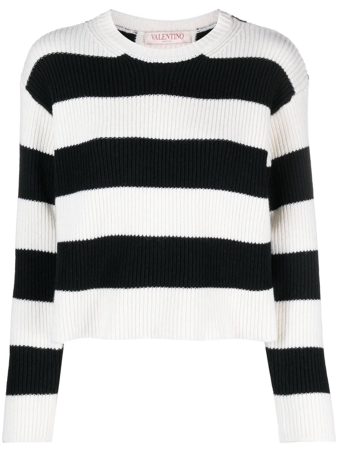 Valentino - Striped Virgin Wool Jumper