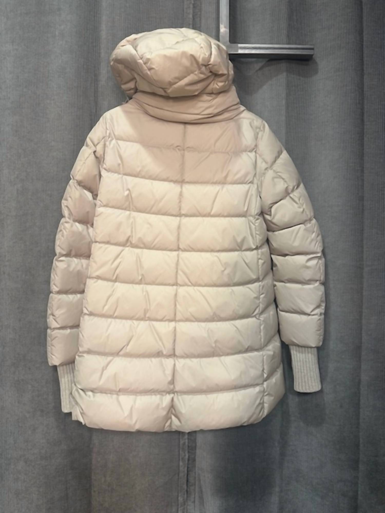 Herno Women's A-Line Coat in cream - women's jacket - view 6
