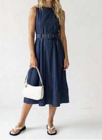 Naked Zebra - Sleeveless Midi Dress
