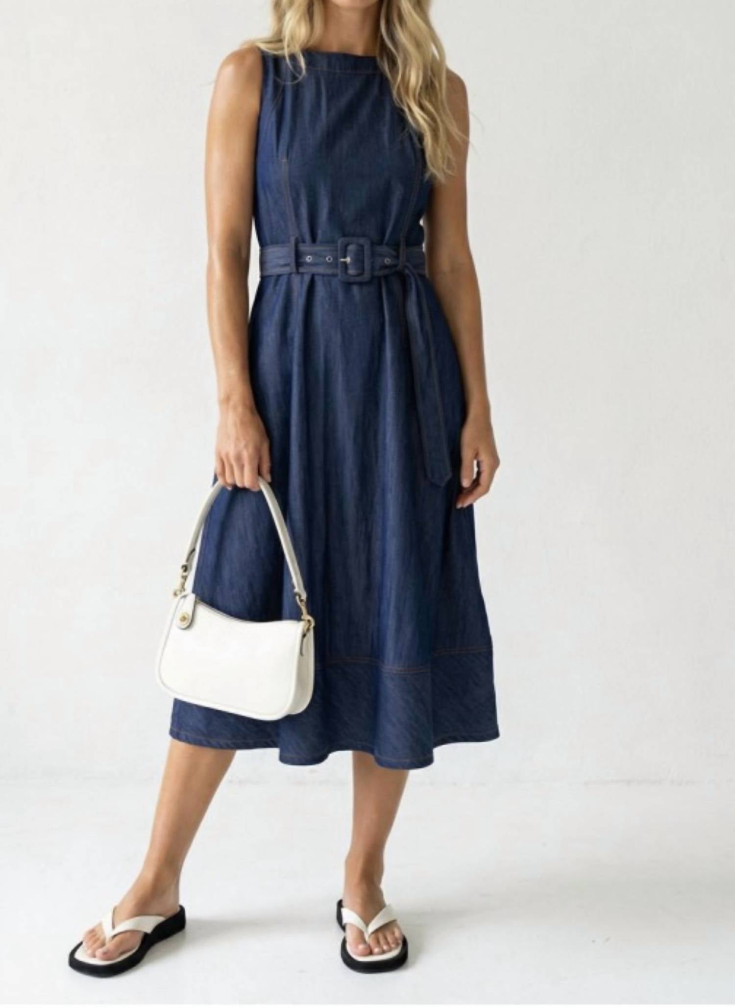 Naked Zebra - Sleeveless Midi Dress