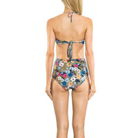 Shoshanna - Punchy Floral Knot Front Bandeau Bikini Top