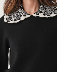 Thml - Amelia Contrast Lace Collar Sweater