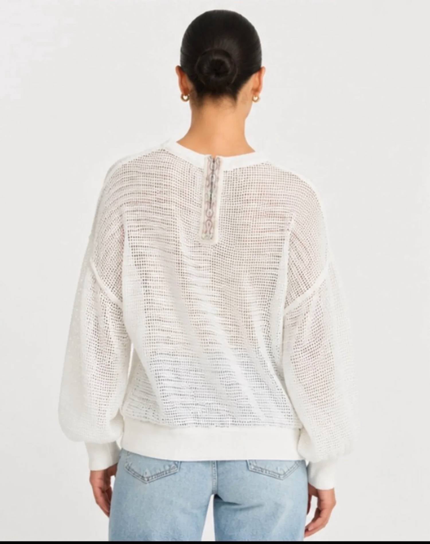 Pol - Oversized Open Knit Mesh Sweater