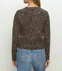 Sanctuary Must Have Cardigan in french kitty leopard - women's cardigan - alternate view