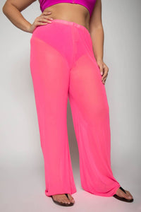 Good American - MESH WIDE PANTS