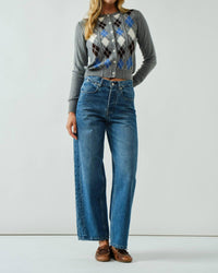 Aaron & Amber - Women's Comfy Slim Semi Barrel Pants