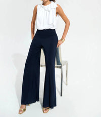 Joseph Ribkoff - Mock Neck Tie Wide Leg Jumpsuit