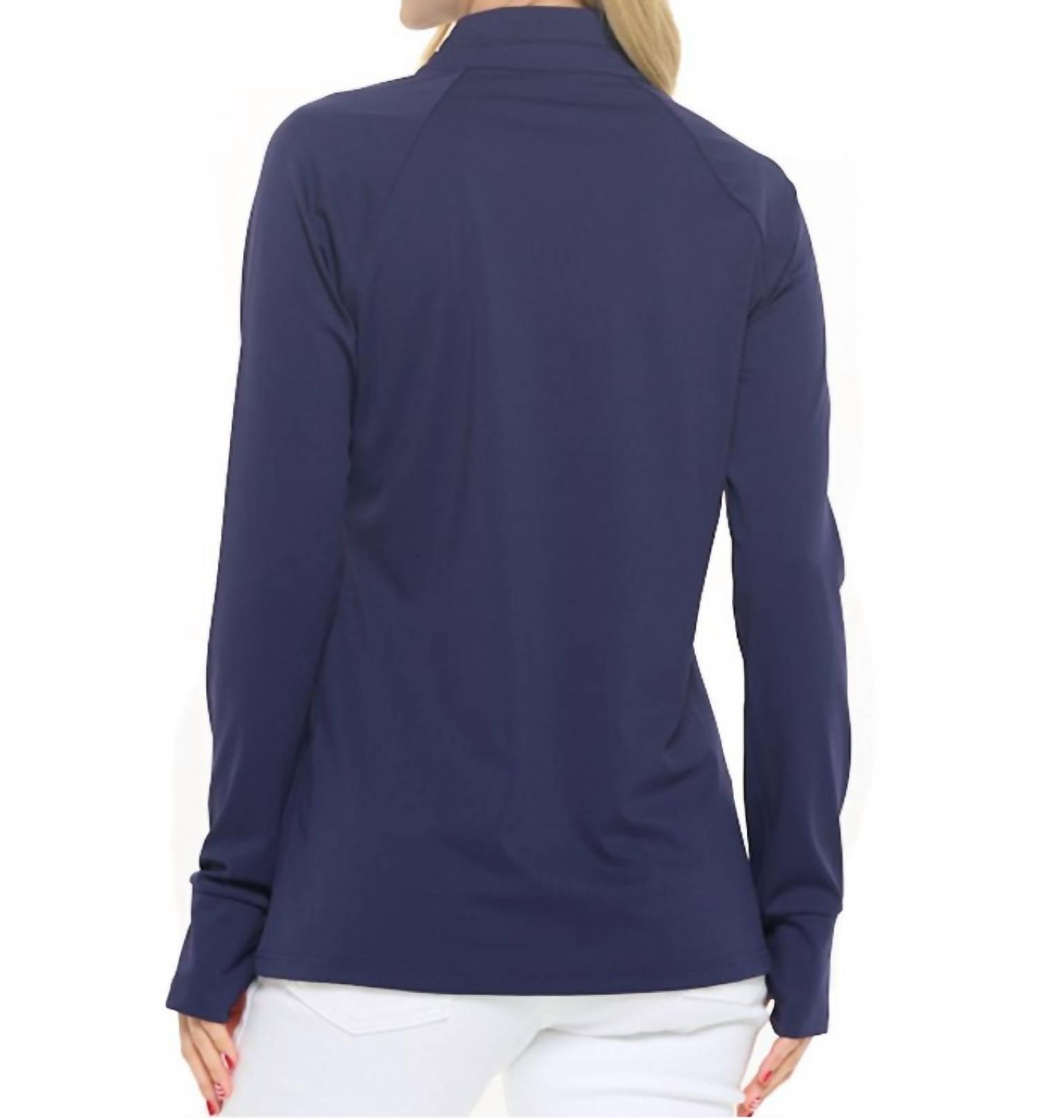 Aryeh - Split V-neck With High Stand Collar Pullover Top - Plus