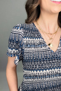 Tribal - Ruched Top Maxi Dress