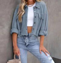 Lily Clothing - Waffle Denim Jacket