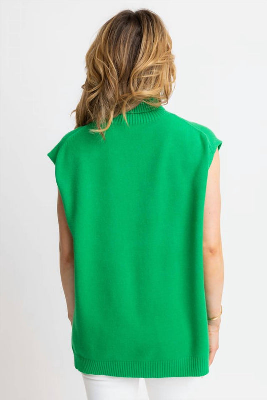 Karlie - Solid Sleeveless Turtleneck Sweater
