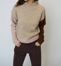 Central Park West Olivia Ruffle Turtleneck Sweater in lt pk - women's sweater
