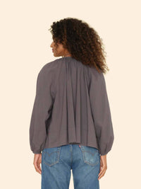 XIRENA Harris Top in ash - women's long sleeve top - alternate view