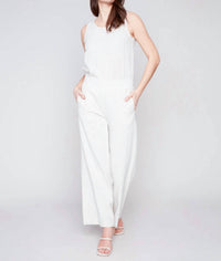 Charlie B - Solid Elastic Waist Pull On Pant