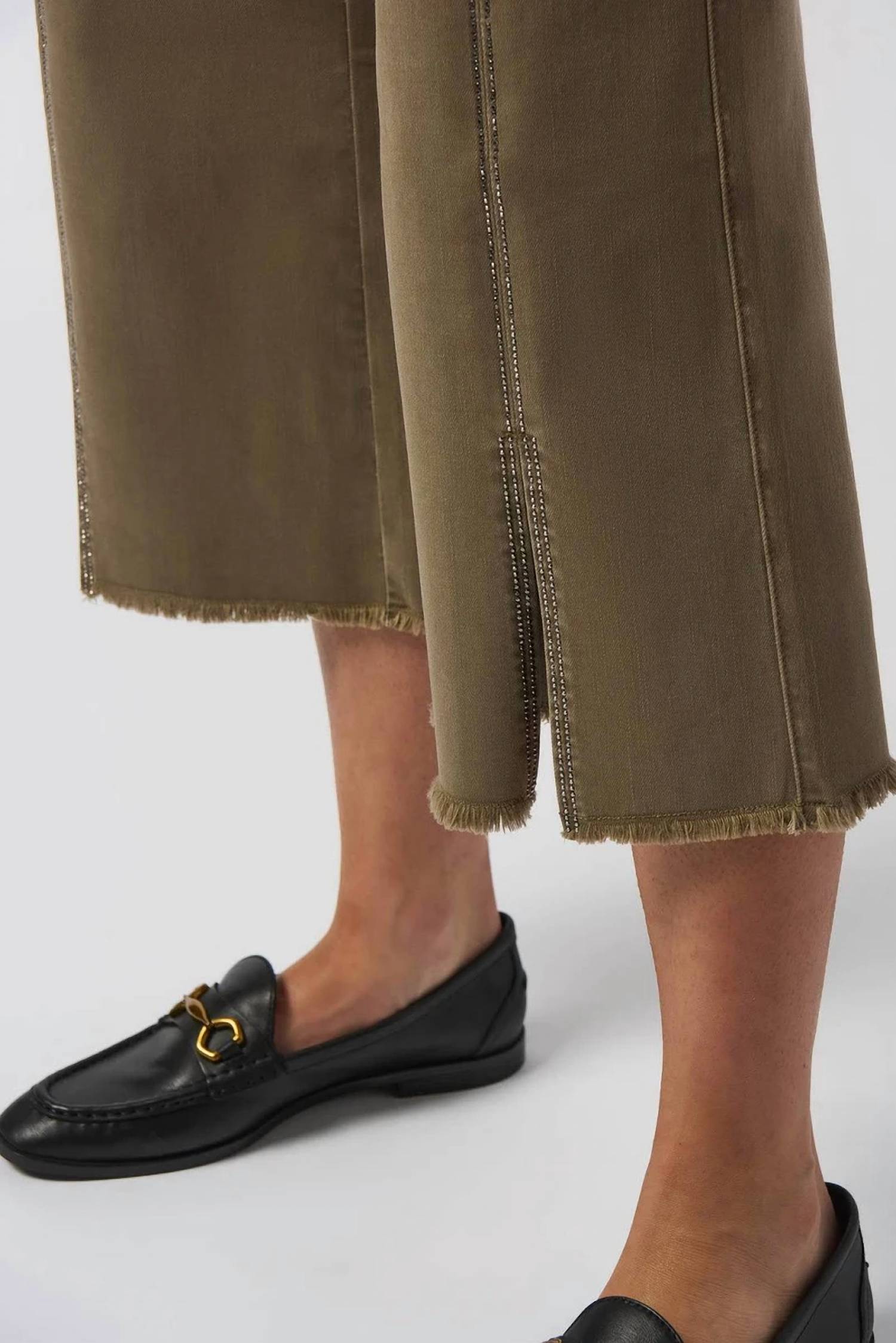 Joseph Ribkoff - Pockets Embellished Culotte Jeans