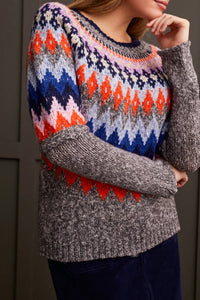 Tribal - Long Sleeve Intarsia Sweater