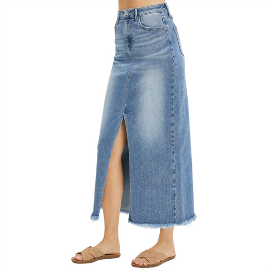 Risen - Midi-Maxi Denim Skirt