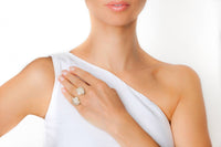 Avenue Chic - Women's Half Sunburst Cuff Ring