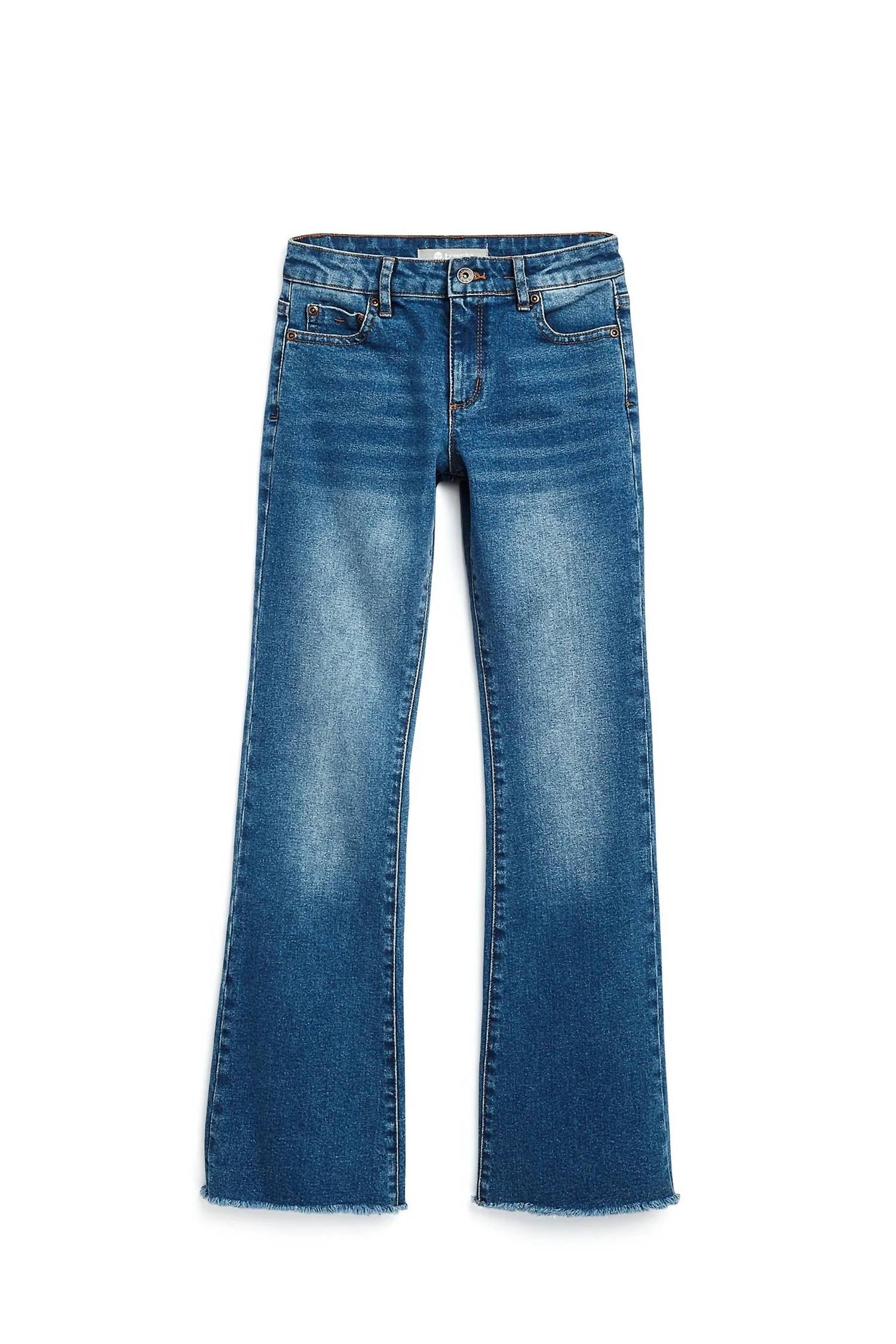 Tractr - Girl's Mid Rise Flare Slim Fit Jeans