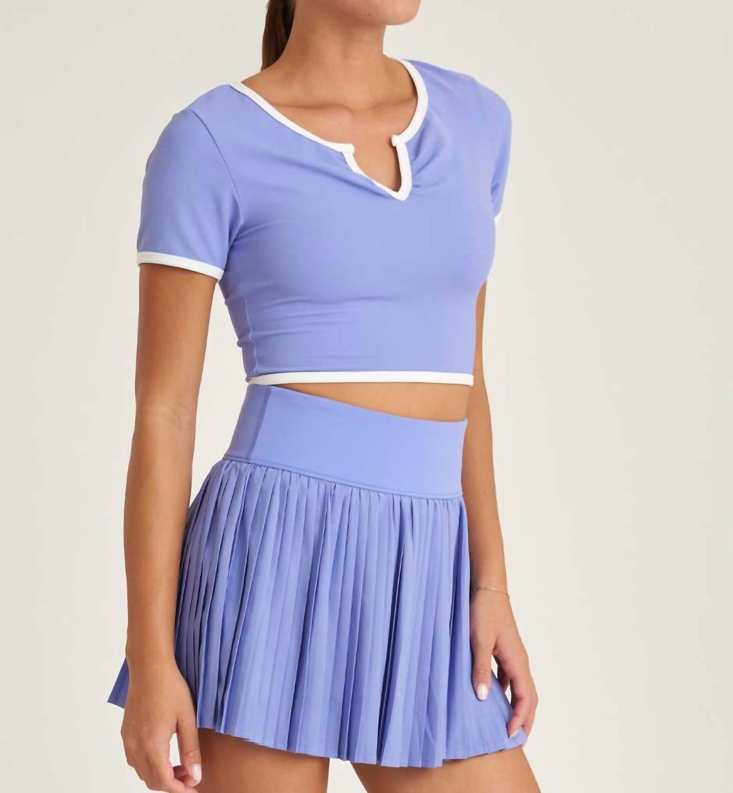 Thrive Societe - Refine Notch Neck Cropped Tee