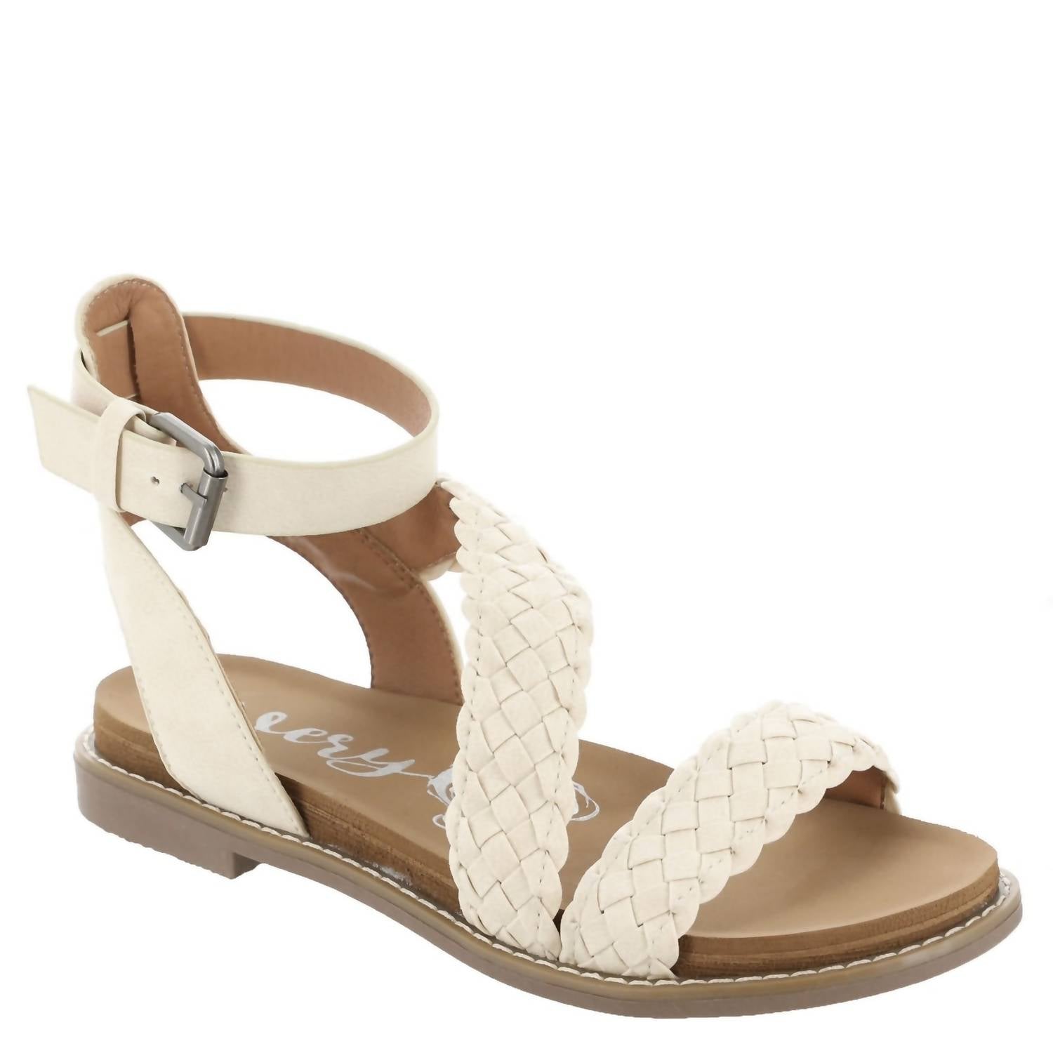 Very G Women's Sylvie braided Strap Sandal in beige - women's sandal