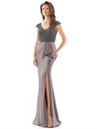 Colors Dress - Beaded Bodice Column Gown