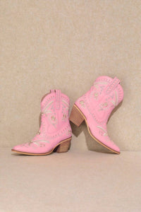 Miim - Women's Botanical Embroidered Cowgirl Booties