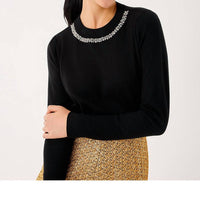 Lilly Pulitzer Morgen Long Sleeve Sweater in black - women's sweater