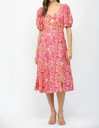Fate - Floral Print Midi Dress