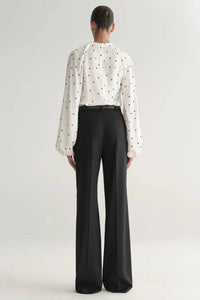 A.L.C. Blaire Long Sleeve Top in cream black - women's blouse - view 4