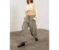 Moon River - Ruched Bungee Cargo Pants
