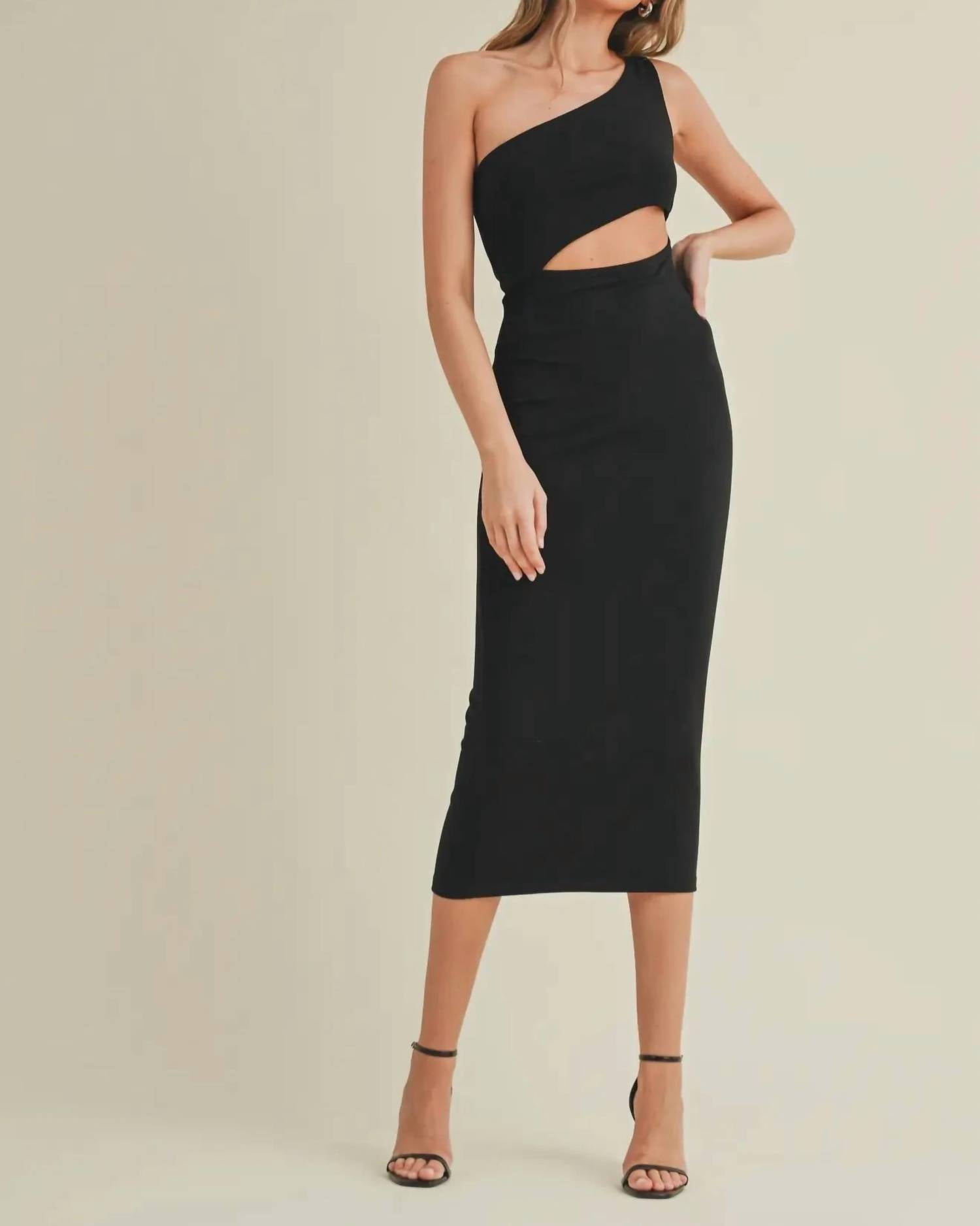 Cloud Ten - Selena Cut Out One Shoulder Dress