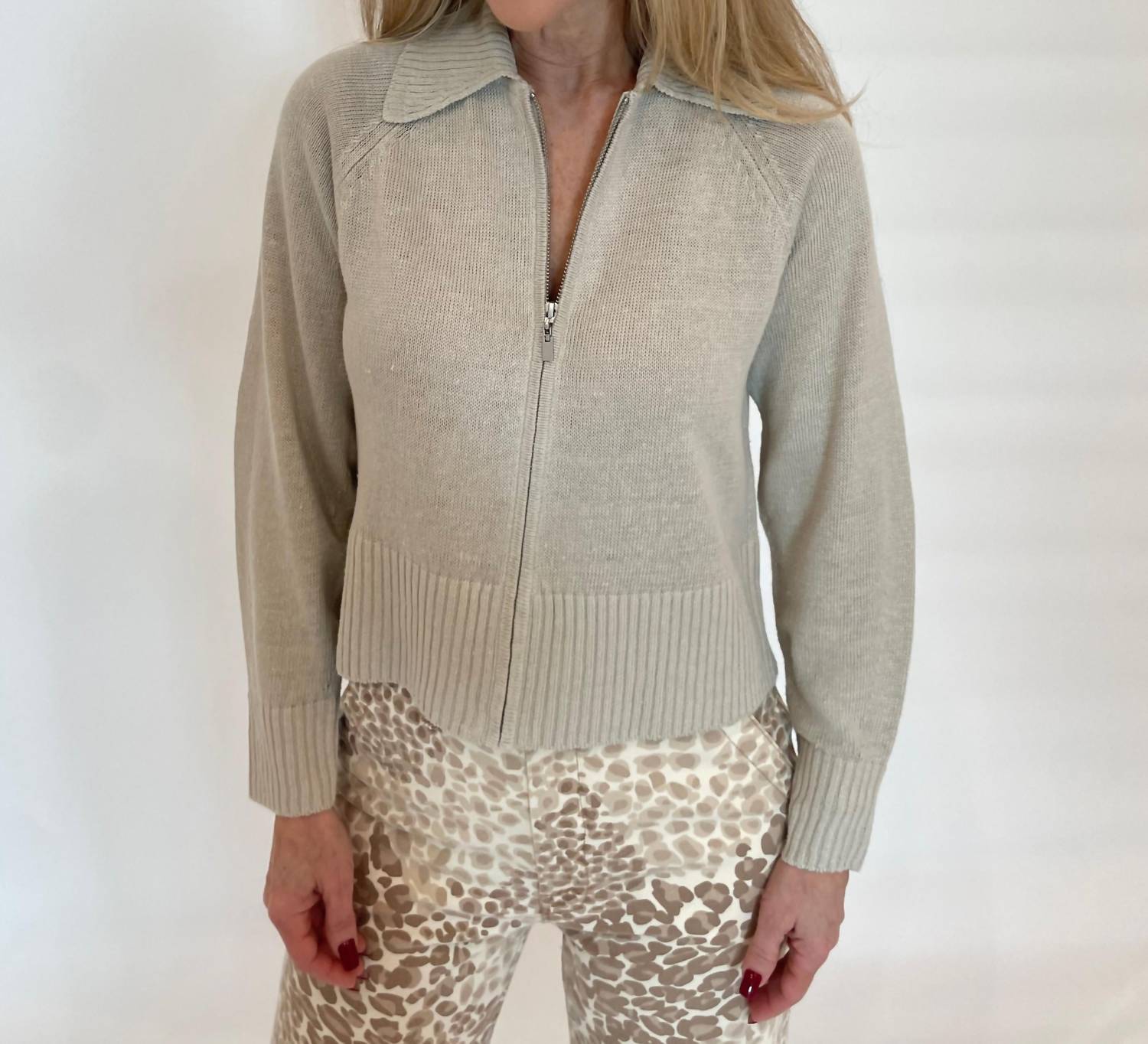 Kinross - Elan Crop Zip Cardigan