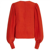 Ulla Johnson Women's Lilliana Blouse in red oxide - women's blouse - alternate view