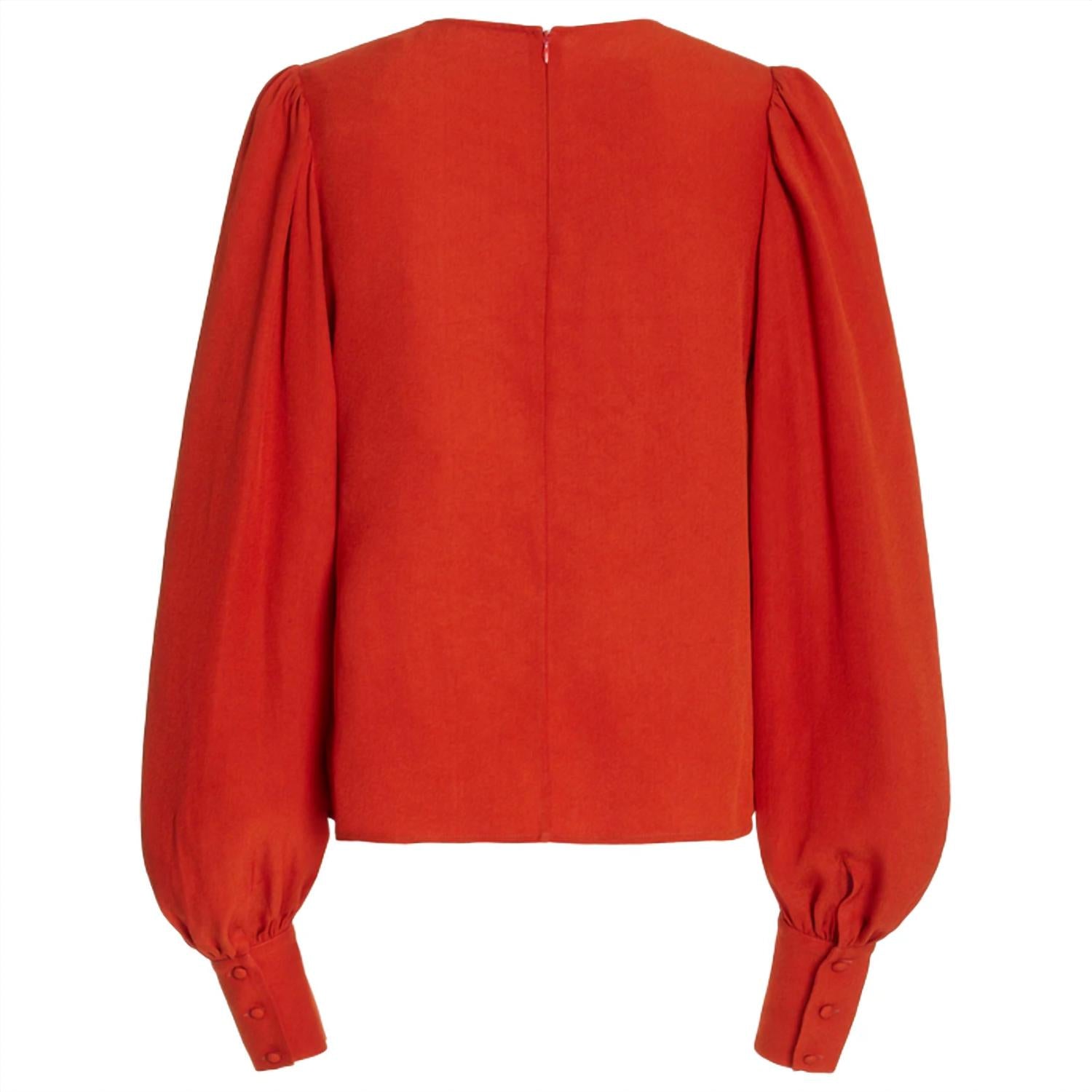 Ulla Johnson Women's Lilliana Blouse in red oxide - women's blouse - alternate view
