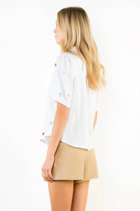Thml - Button Up Embroidered Top