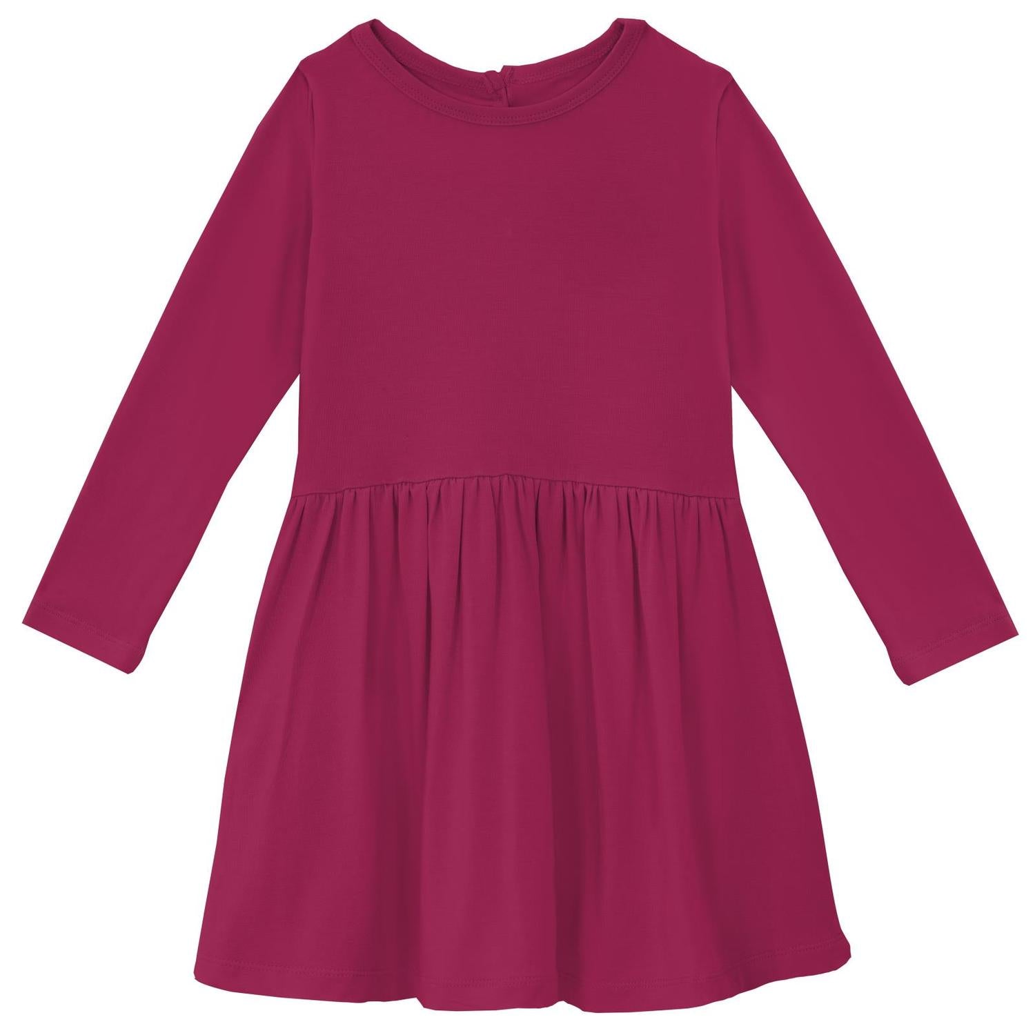Kickee - Girls' Long Sleeve Bamboo Twirl Dress