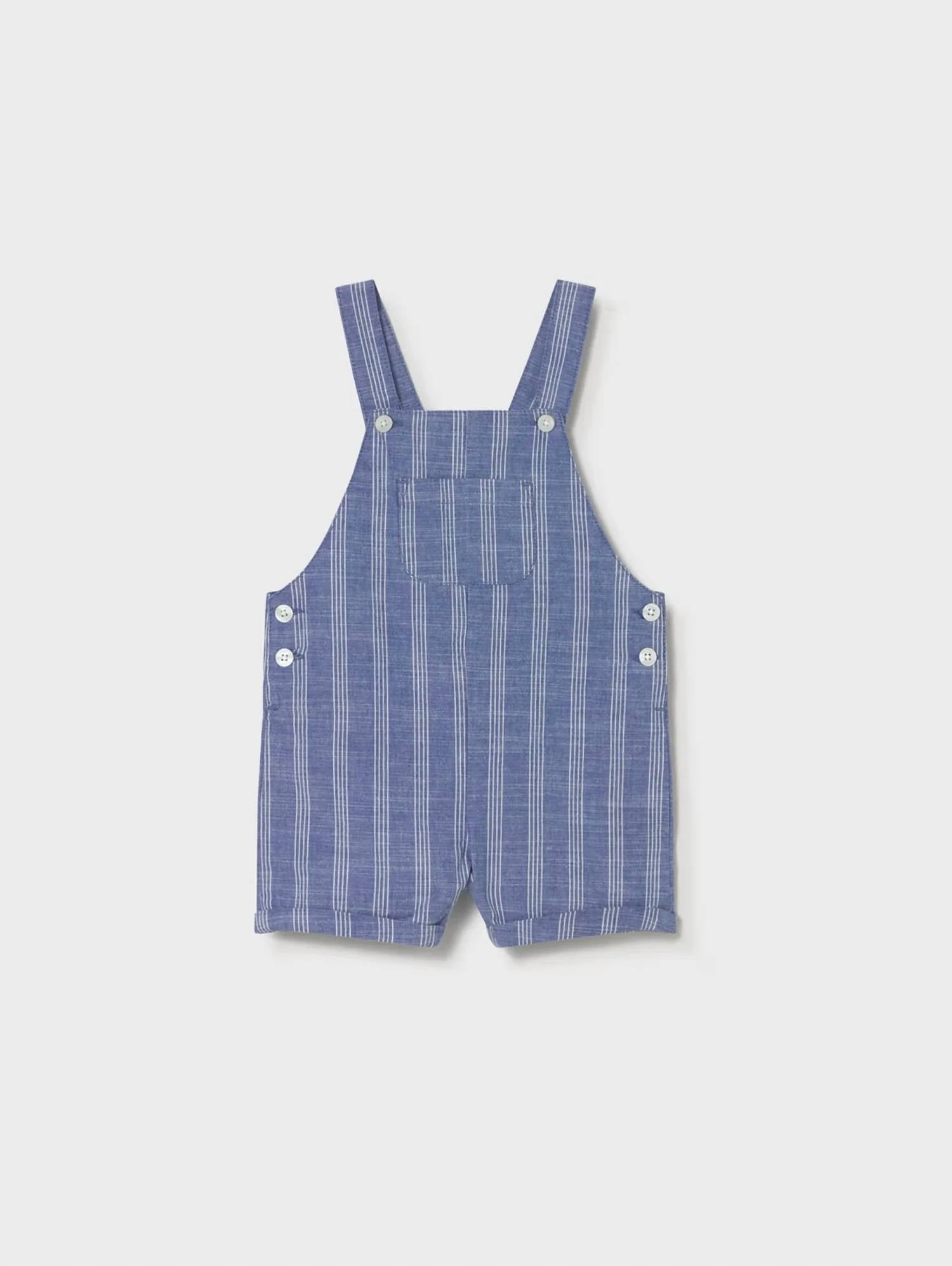 Mayoral - Boy's Linen Striped Dungaree