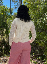 Cozy Co. - Cable Knit Vest With Tie Detail