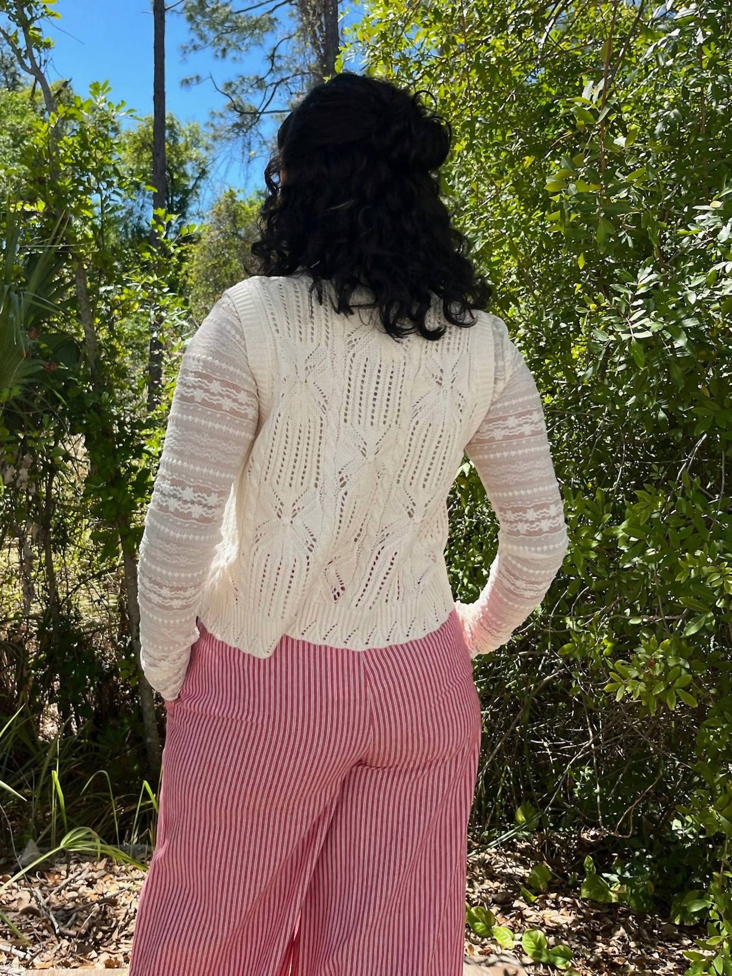 Cozy Co. - Cable Knit Vest With Tie Detail