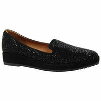 L'amour Des Pieds Women's Correze Suede Loafers in black - women's flats