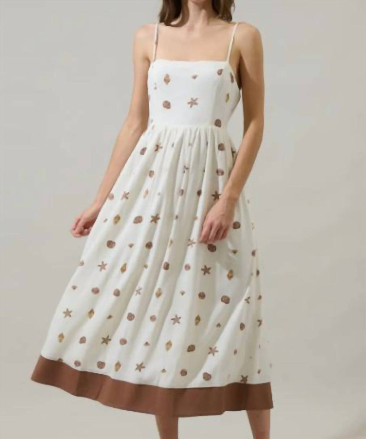 Sugarlips - Cerise Shells Senia Flowy Midi Dress