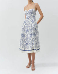 Jonathan Simkhai - Analise Linen Bustier Midi Dress