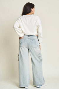 Oliver Logan Madison Wide Leg Jeans in light wash - women's jeans - alternate view